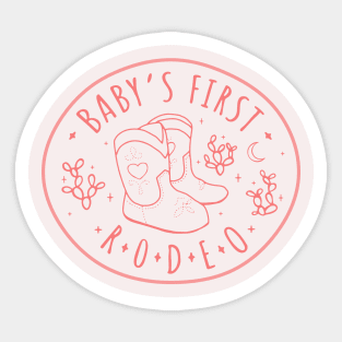 Baby's First Rodeo i Sticker